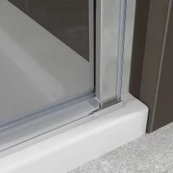 Saniverre Porte de douche KIMI H.180 largeur réglable 70 à 73 cm verre transparent -