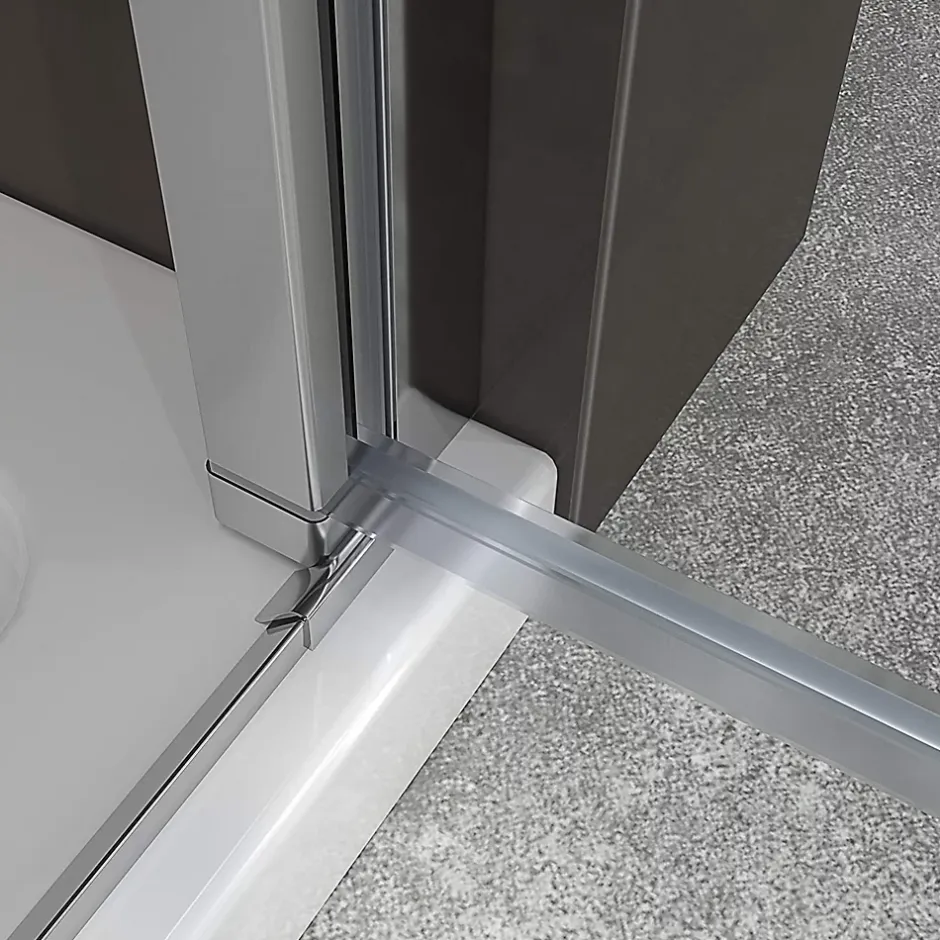 Saniverre Porte de douche KIMI H.190 largeur réglable 91 à 94 cm verre transparent -