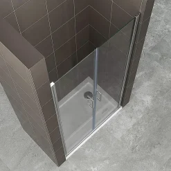 Saniverre Porte de douche KIMI H.180 largeur réglable 88 à 91 cm verre transparent -* Porte De Douche