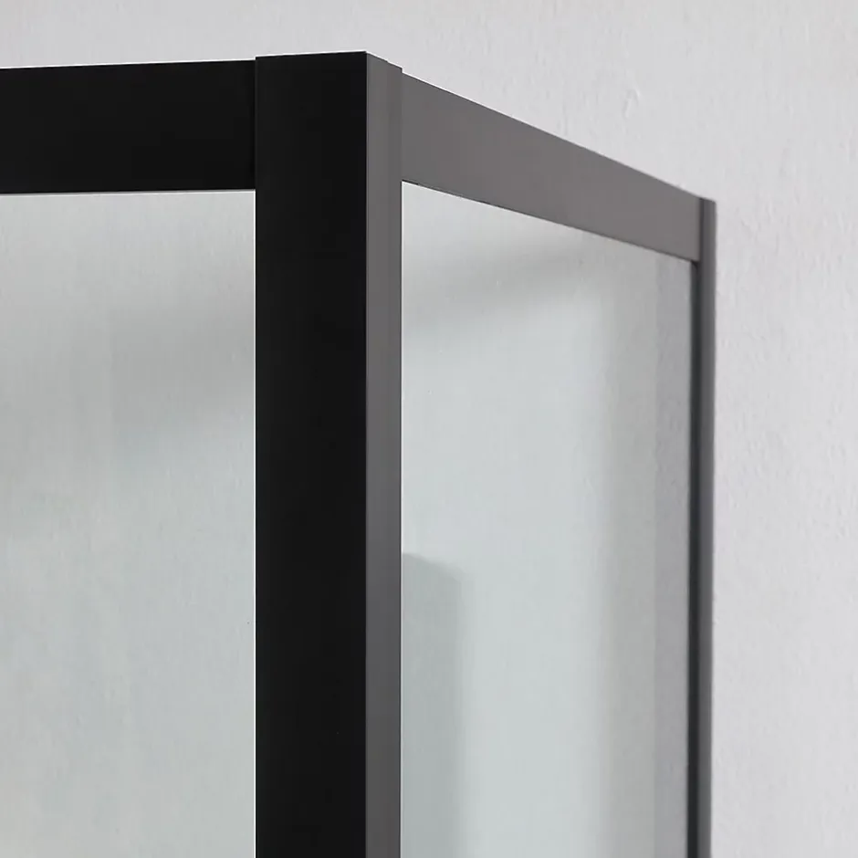 Kiamami Valentina Porte De Douche Niche 120 Cm Avec Côté Fixe 80 Cm Avec Verre Trempé Transparent 6 Mm - City* Porte De Douche
