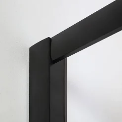 Kiamami Valentina Porte de douche niche coulissante 110 cm noir mat verre trempé 6 mm transparent - city* Porte De Douche