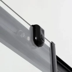 Kiamami Valentina Porte de douche noir mat 140 cm niche avec porte coulissante - city* Porte De Douche
