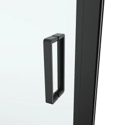 GoodHome Porte de douche pivotante l.90 x H.195 cm, verre transparent, profilés alu noir, Ledava* Porte De Douche