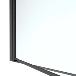 GoodHome Porte de douche pivotante l.90 x H.195 cm, verre transparent, profilés alu noir, Ledava* Porte De Douche