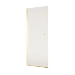 Aurlane Porte de Douche Pivotante 80x180 cm en Verre Trempe 5 mm - Finition Or Brosse - GOLD ELEMENTARY* Porte De Douche