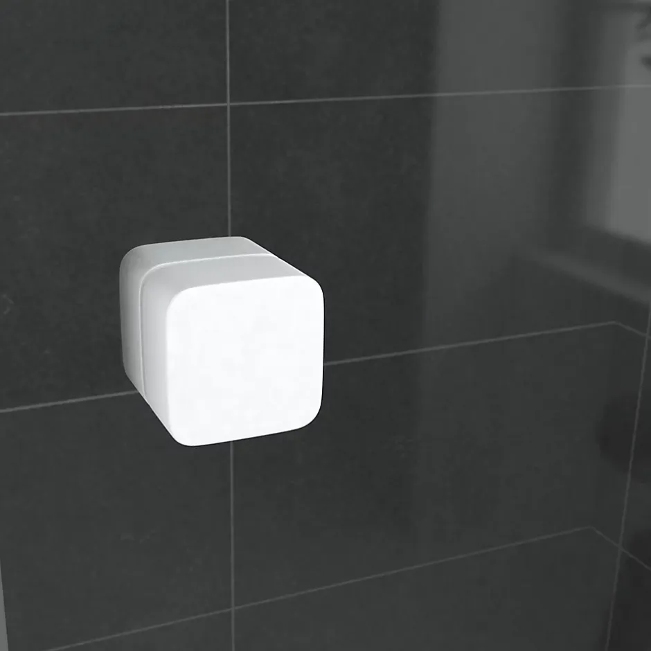 Galedo Porte de douche pivotante blanc Spot transparent 70 à 80cm* Porte De Douche