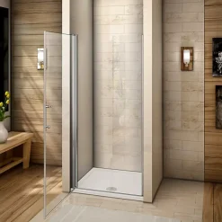 AICA Sanitaire Porte de douche pivotante 70cm en 6mm verre anticalcaire Installation en niche Hauteur 197cm