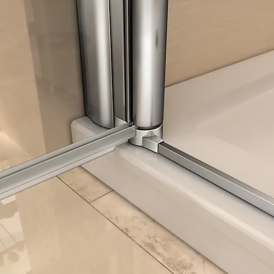AICA Sanitaire Porte de douche pivotante 70cm en 6mm verre anticalcaire Installation en niche Hauteur 197cm