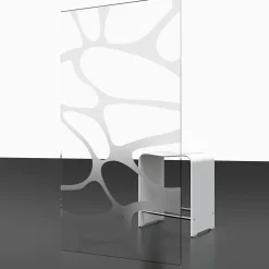 Schulte Porte de douche pivotante l.90 x H.192 cm, verre transparent, profilé noir, Zoé* Porte De Douche