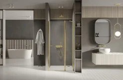Otitec Porte de douche pivotante 90 cm doré CUBA GOLD* Porte De Douche