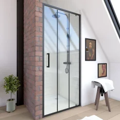 Galedo Porte de douche pivotante noir FactorX 80cm* Porte De Douche