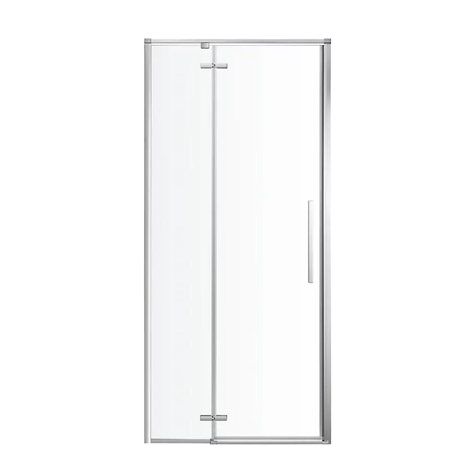 GoodHome Porte de douche pivotante Ezili transparent alu brossé 90 cm* Porte De Douche