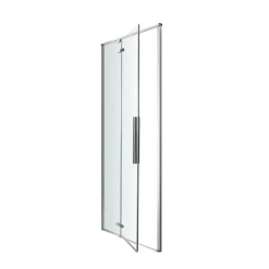 GoodHome Porte de douche pivotante Ezili transparent alu brossé 90 cm* Porte De Douche