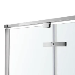 GoodHome Porte de douche pivotante Ezili transparent alu brossé 90 cm* Porte De Douche