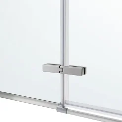 GoodHome Porte de douche pivotante Ezili transparent alu brossé 90 cm* Porte De Douche