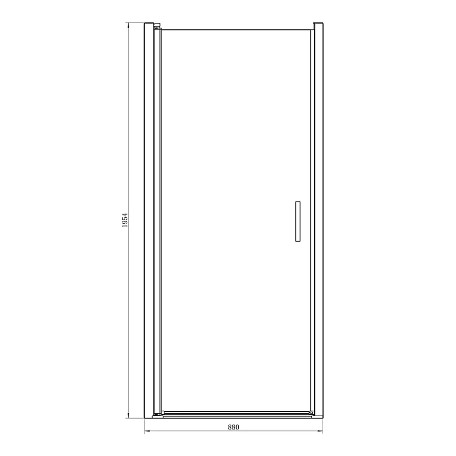 GoodHome Porte de douche pivotante l.90 x H.195 cm, verre transparent, profilés alu chrome, Ledava* Porte De Douche