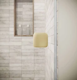 Aurlane Porte de Douche Pivotante 90x180 cm en Verre Trempe 5 mm - Finition Or Brosse - GOLD ELEMENTARY