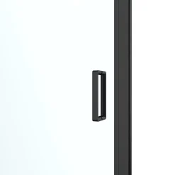 GoodHome Porte de douche pivotante l.80 x H.195 cm, verre transparent, profilés alu noir, Ledava* Porte De Douche
