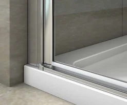 AICA Sanitaire Porte de douche pivotante 90x180cm en 6mm verre anticalcaire porte de douche Hauteur 180cm Installation en niche* Porte De Douche