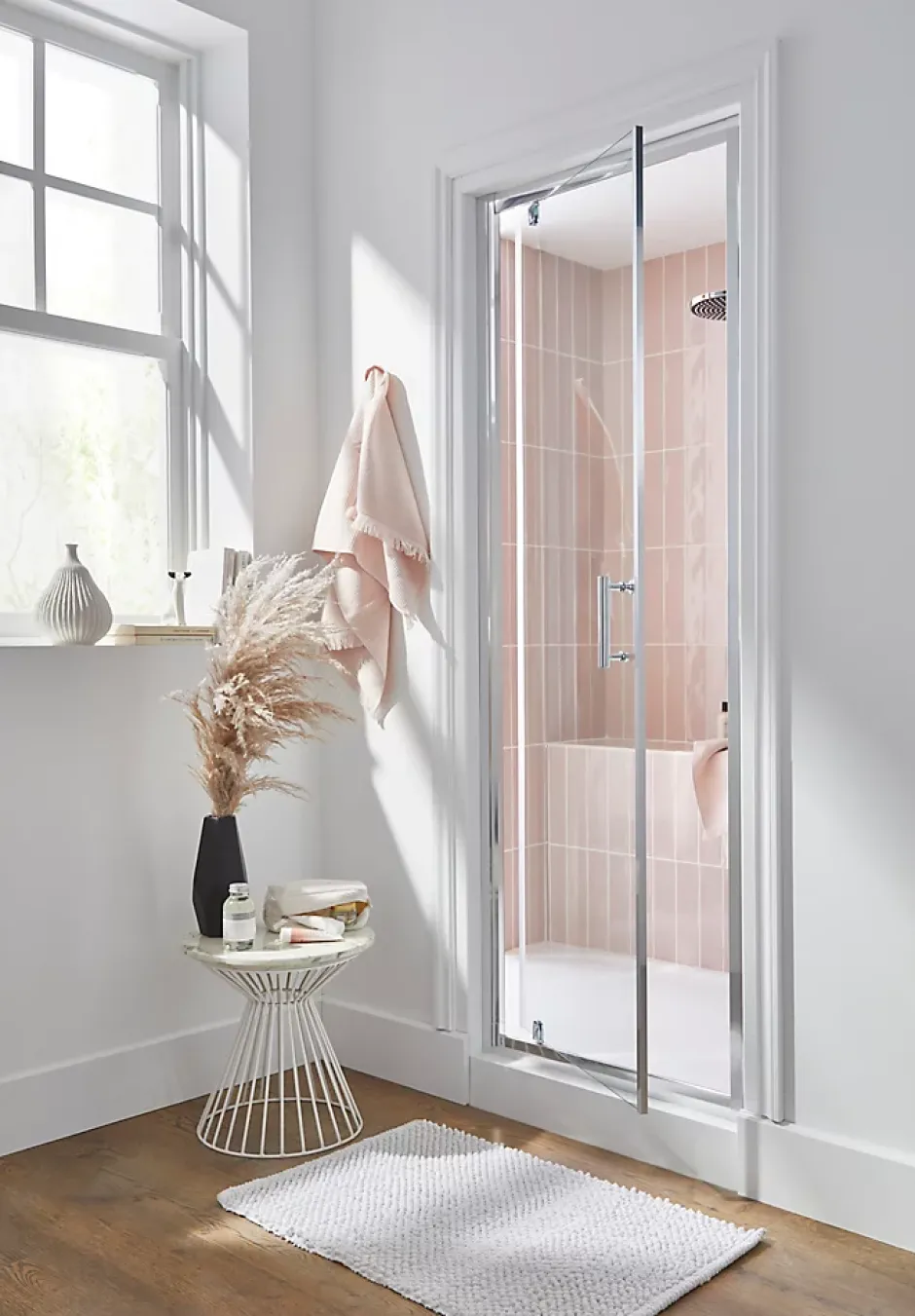 Cooke & Lewis Porte de douche pivotante Onega transparente 70 cm