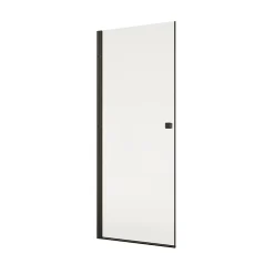 Aurlane Porte de Douche pivotante 90x180 cm en Verre Trempe 5 mm - Finition Noire - DARK ELEMENTARY