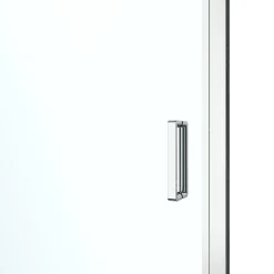 GoodHome Porte de douche pivotante l.80 x H.195 cm, verre transparent, profilés alu chrome, Ledava