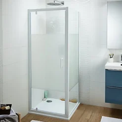 Cooke & Lewis Porte de douche pivotante Onega sérigraphié 80 cm