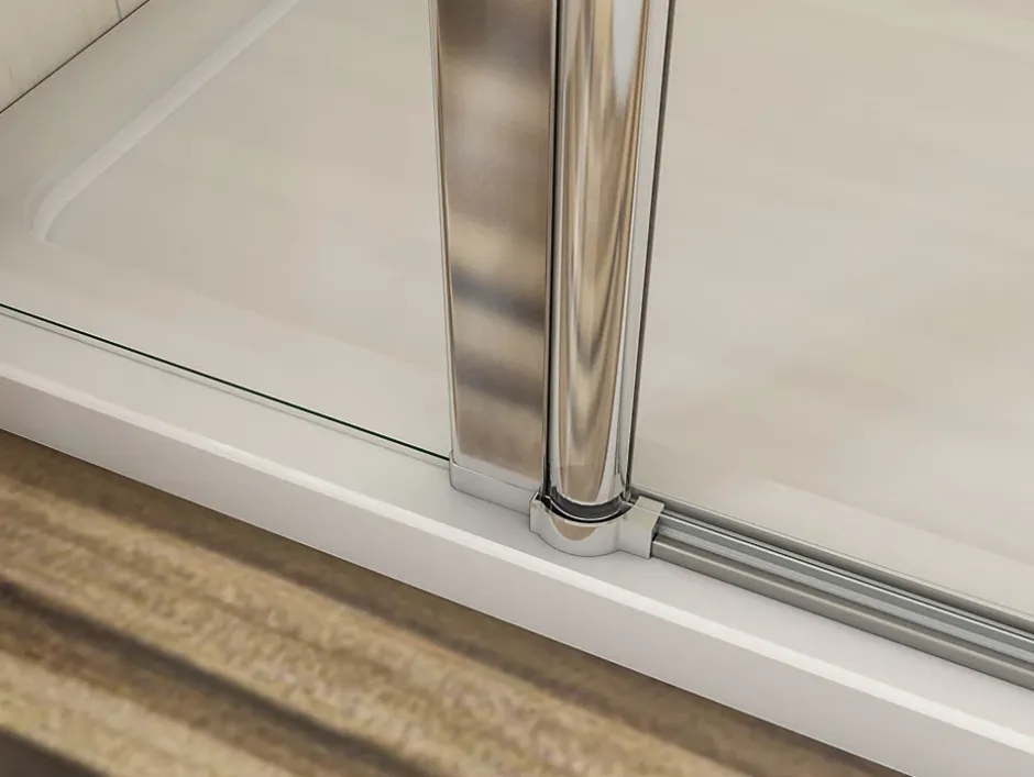 AICA Sanitaire Porte De Douche Pivotante 120x187cm Porte De Douche Avec 1 élément Fixe En 6mm Verre Anticalcaire* Porte De Douche