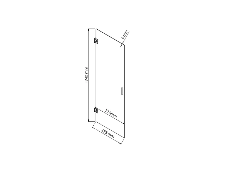 Porte de douche pivotante l.69,3 cm pour cabine Serenity l.80 cm* Cabine De Douche Pmr