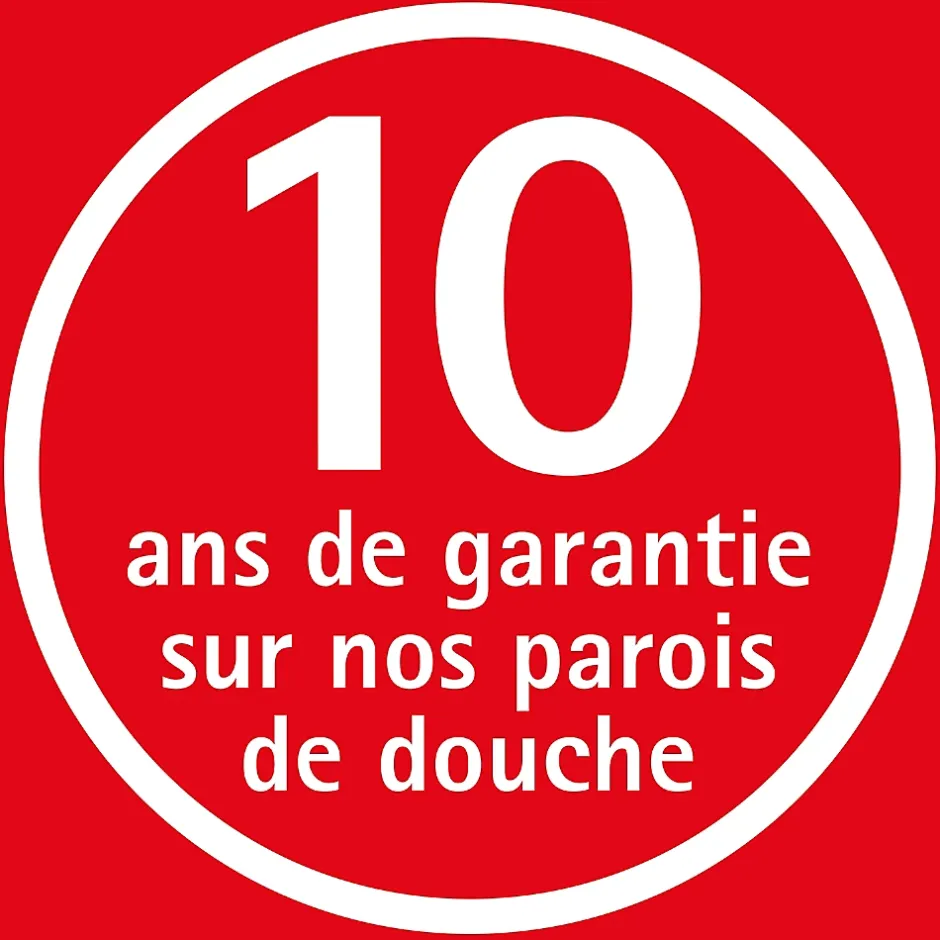 Schulte Porte de douche pivotante l.70 x H.192 cm, verre transparent anticalcaire, profilé noir mat, NewStyle