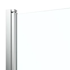 GoodHome Porte de douche pivotante l.70 x H.195 cm, verre transparent, profilés alu chrome, Ledava