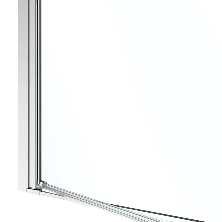 GoodHome Porte de douche pivotante l.70 x H.195 cm, verre transparent, profilés alu chrome, Ledava