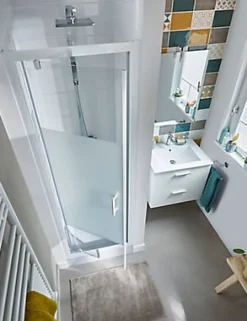 Cooke & Lewis Porte de douche pivotante Onega sérigraphié 70 cm* Porte De Douche