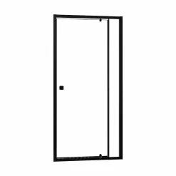 Aurlane Porte de douche Pivotante Noir 70-80x185cm - Extensible de 69 à 80 cm - BLACK SLIDE 70 80* Porte De Douche