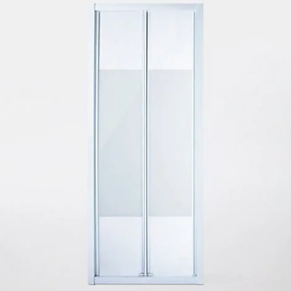 Cooke & Lewis Porte de douche pliante Onega sérigraphié 80 cm* Porte De Douche