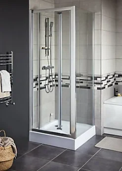 Cooke & Lewis Porte de douche pliante Onega transparent 80 cm