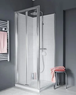 Cooke & Lewis Porte de douche pliante Onega transparent 80 cm