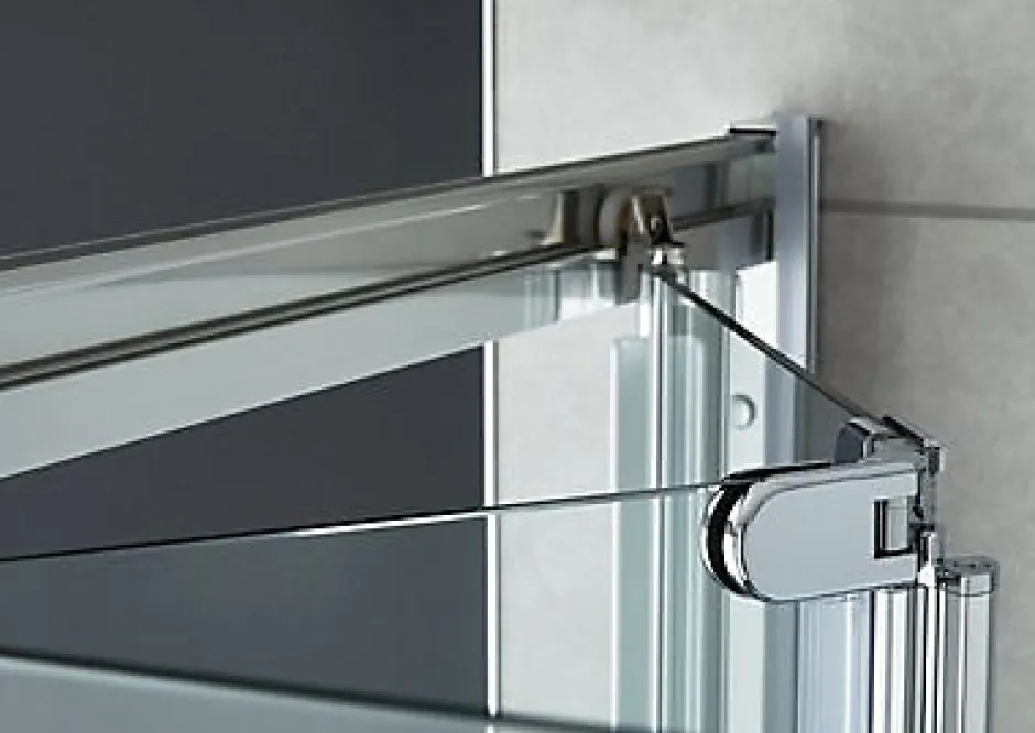 Cooke & Lewis Porte de douche pliante Onega transparent 80 cm