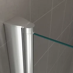 Saniverre Porte de douche pliante EMMY H.195 largeur réglable 112 à 116 cm verre transparent -* Porte De Douche