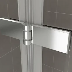 Saniverre Porte de douche pliante EMMY H.195 largeur réglable 112 à 116 cm verre transparent -* Porte De Douche