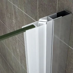 Saniverre Porte de douche pliante MONA H.195 - largeur réglable de 84 à 88 cm verre transparent -