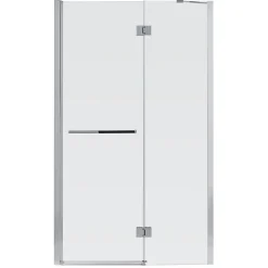 GoodHome Porte de douche semi pivotante Naya transparent 120 cm