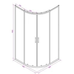 Kiamami Valentina Porte De Douche Semi-Circulaire Avec Profilés Blancs 80X80 Cm - Venere* Porte De Douche