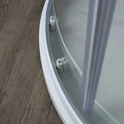Kiamami Valentina Porte De Douche Semi-Circulaire Avec Profilés Blancs 80X80 Cm - Venere* Porte De Douche