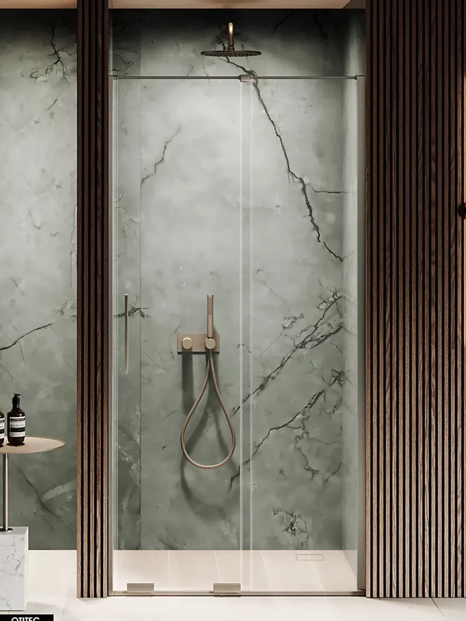 Otitec Porte de Douche Simple - 120 x 200 - GUNMETAL - SMART* Porte De Douche
