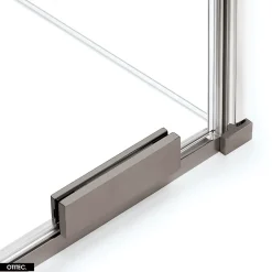 Otitec Porte de Douche Simple - 120 x 200 - GUNMETAL - SMART* Porte De Douche