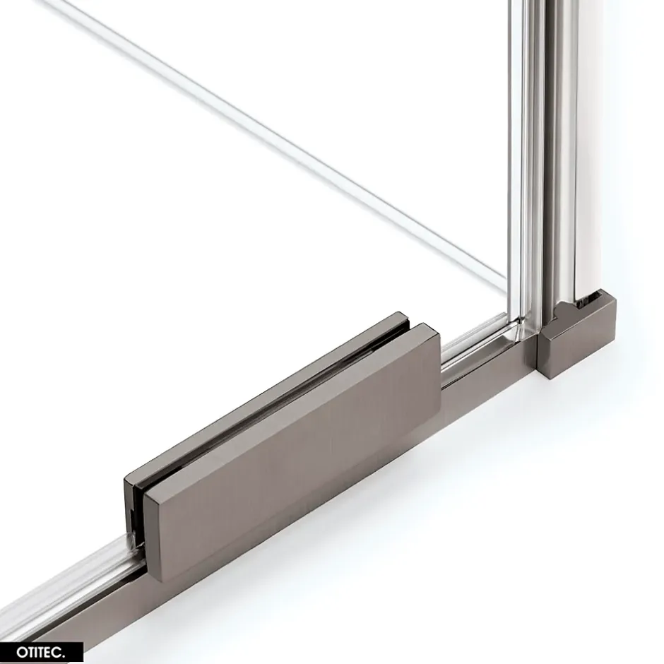 Otitec Porte de Douche Simple - 120 x 200 - GUNMETAL - SMART* Porte De Douche