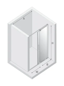 Otitec Porte de Douche Simple - 120 x 200 - GUNMETAL - SMART* Porte De Douche