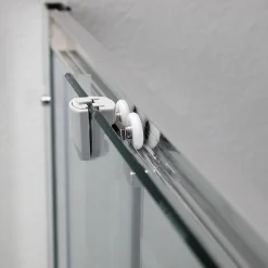 Kiamami Valentina Porte De Douche 80X80 Transparente Portes Coulissantes Profilés Chromés - Giada* Porte De Douche