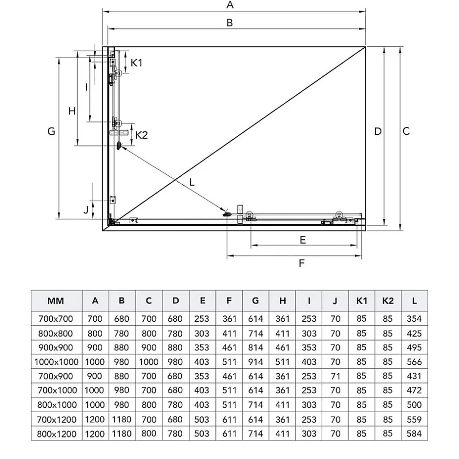 Kiamami Valentina Porte De Douche 80X80 Transparente Portes Coulissantes Profilés Chromés - Giada* Porte De Douche